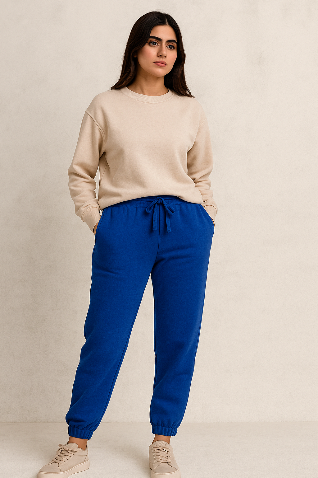 Fleece Trousers for Women's-Light Royal Blue