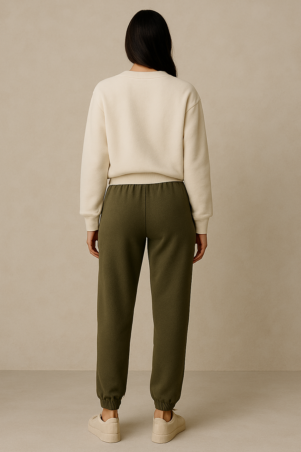 Fleece Trousers for Women's- Olive Green