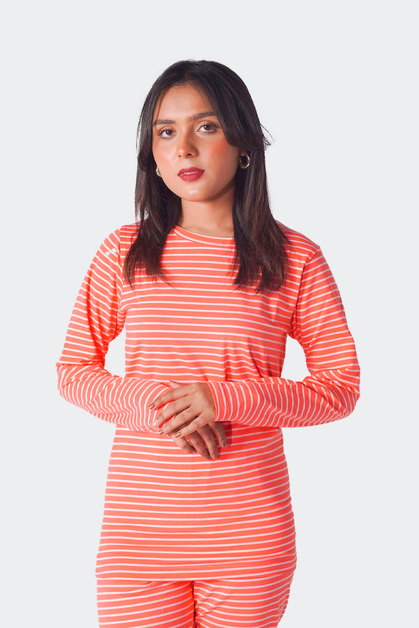 Stripe Pyjama Pant-Pink