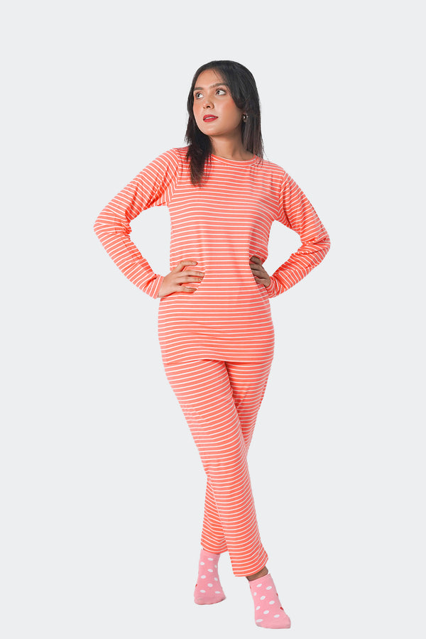 Stripe Pyjama Pant-Pink
