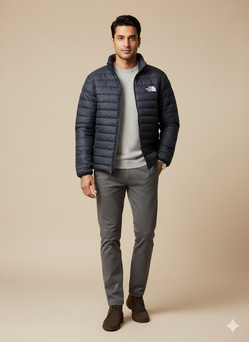 Puffer Jacket - Navy Blue
