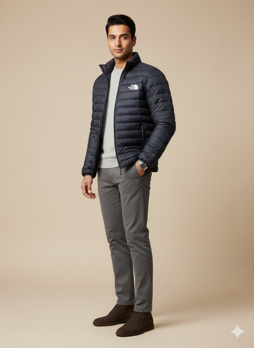 Puffer Jacket - Navy Blue