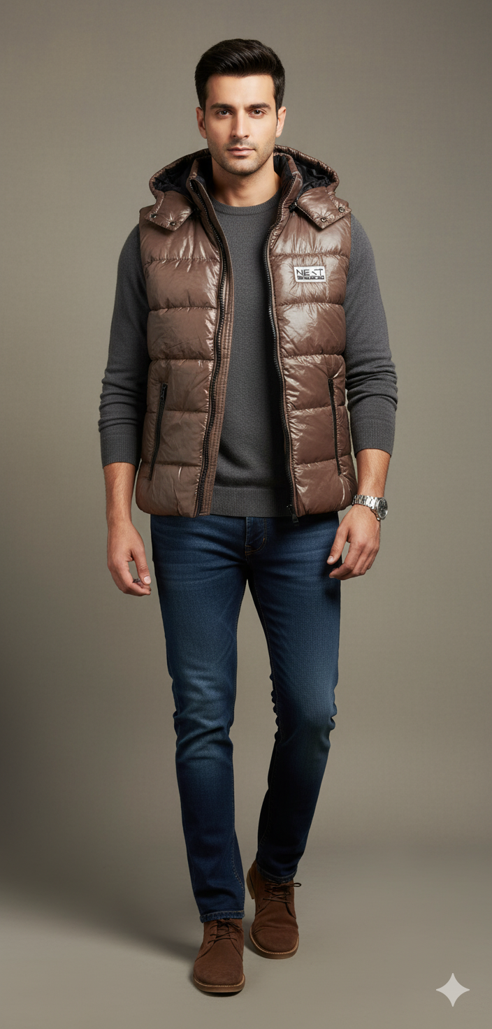 Men's Bogner sleeveless Jacket - Coffee Brown
