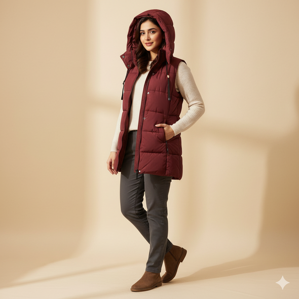 Women's Bogner sleeveless Jacket - Red