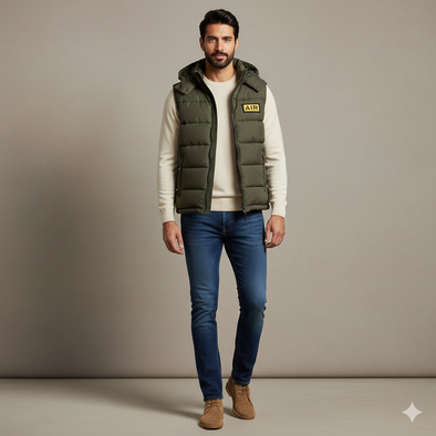 Men's Bogner sleeveless Jacket - Olive Green