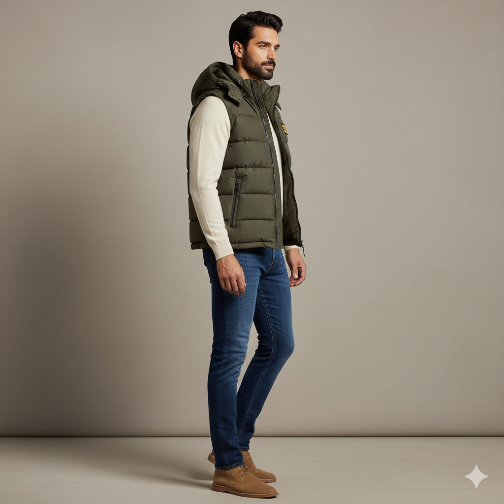 Men's Bogner sleeveless Jacket - Olive Green