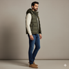Men's Bogner sleeveless Jacket - Olive Green