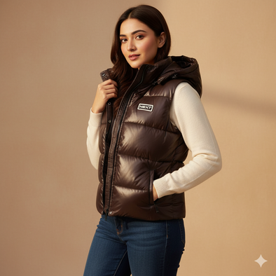 Women's Bogner sleeveless Jacket - Dark Brown