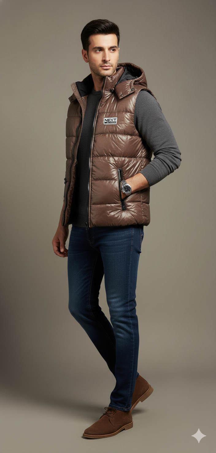Men's Bogner sleeveless Jacket - Coffee Brown