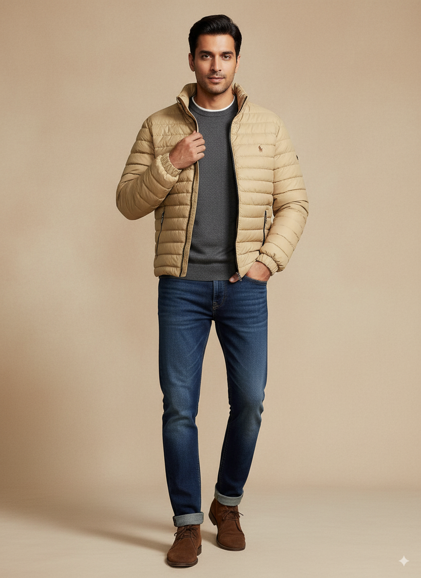 Puffer Jacket - Warm Beige