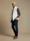 Sleeveless Puffer Jacket - White