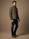 Sleeveless Puffer Jacket - Olive Green