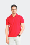 Jhonny Collar Short Sleeve Polo Shirt- Red