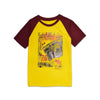 Kaiwaa Printed T-shirt-Yellow & Maroon