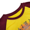 Kaiwaa Printed T-shirt-Yellow & Maroon
