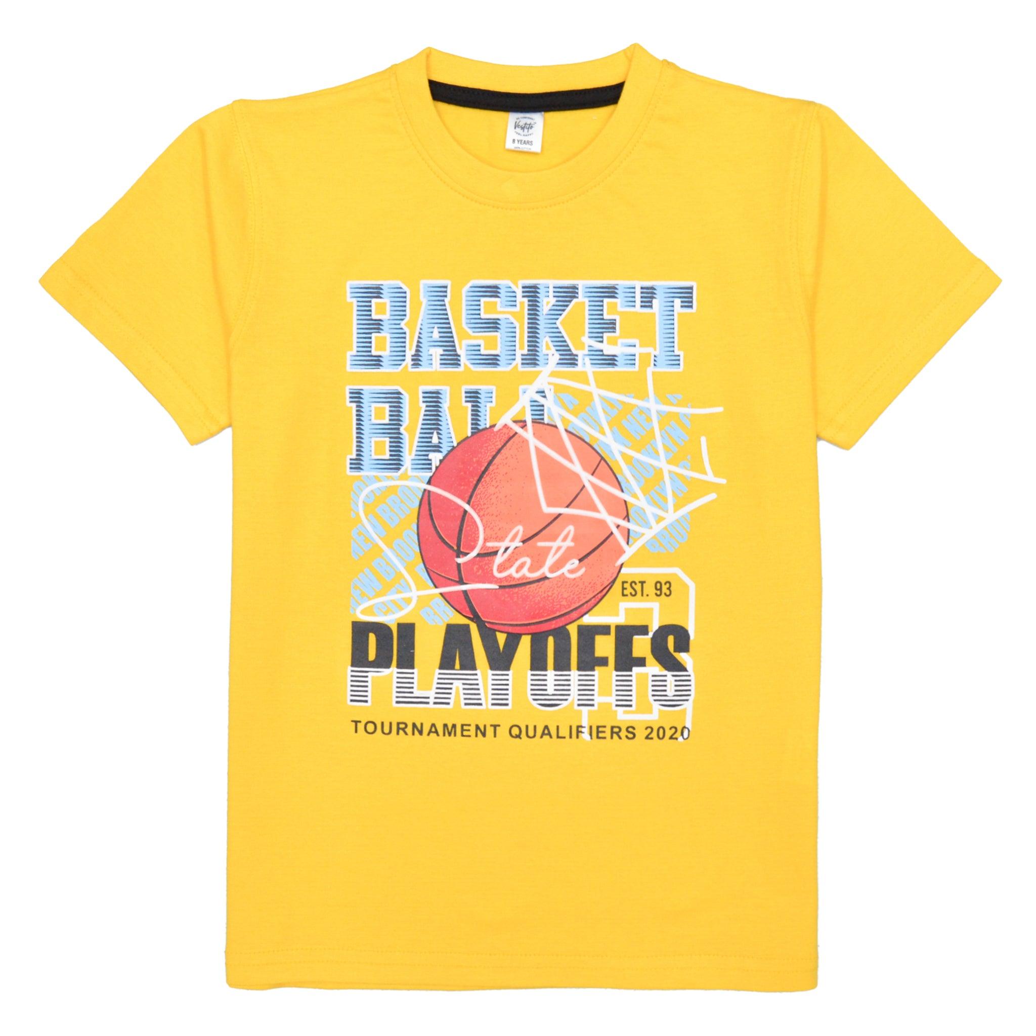 Basket-Ball T-Shirt- Yellow