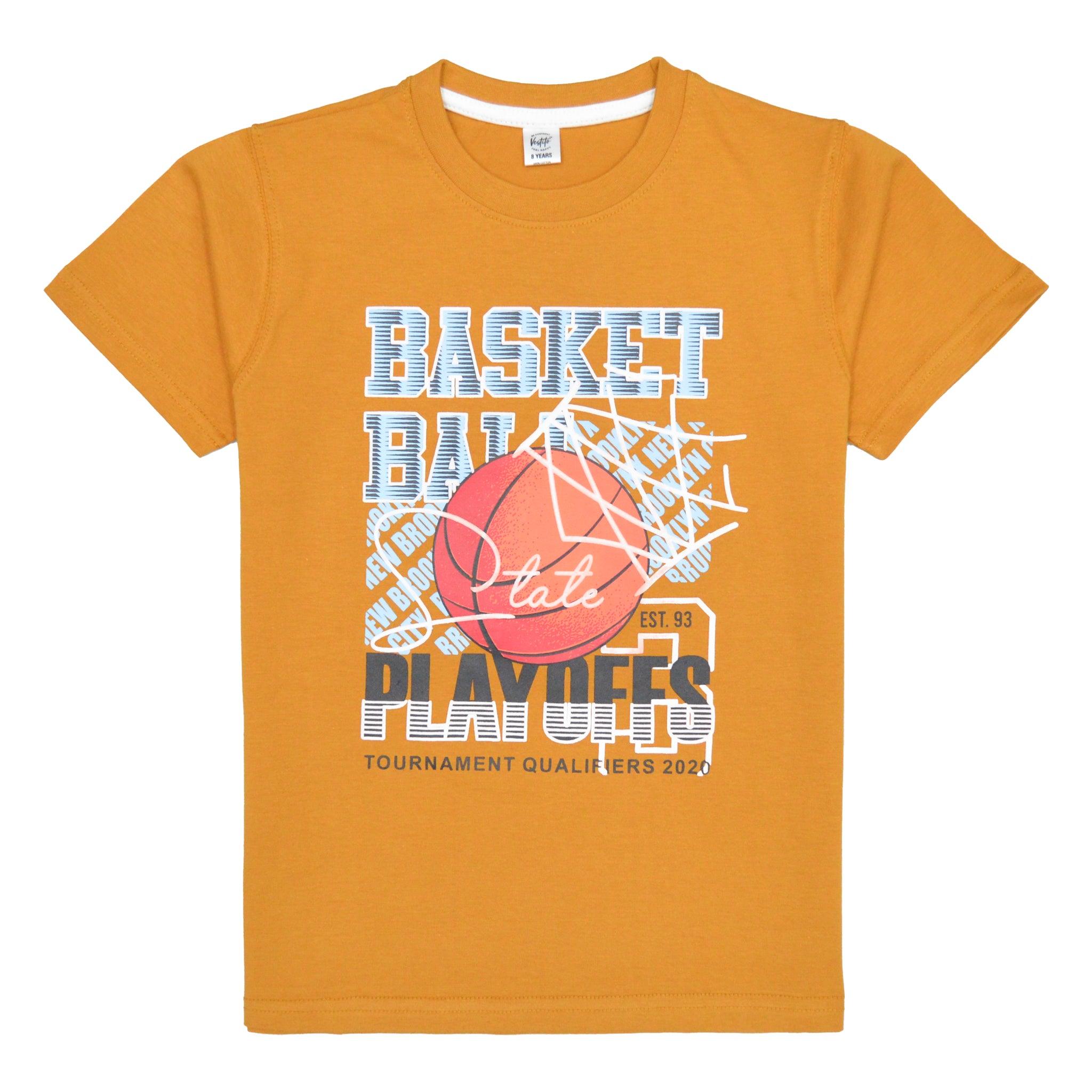 Basket-Ball T-Shirt- Mustard